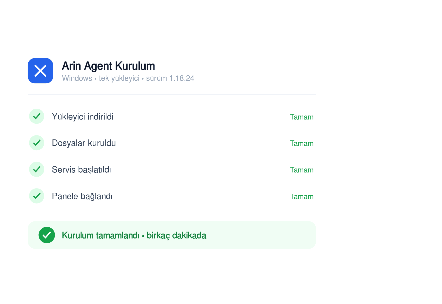 Arin Agent'ı cihazlara kurun